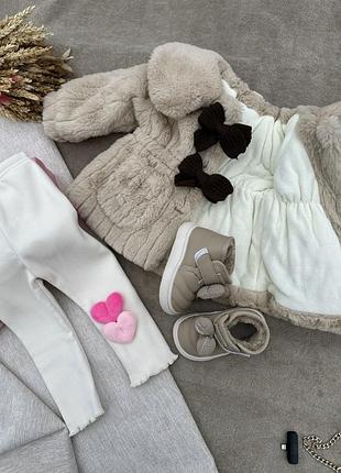 Тепла дитяча шубка для дівчинки