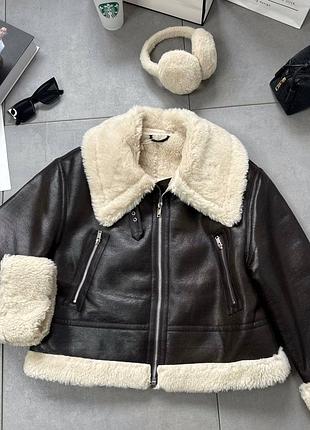 Дубленка женская экокожа на меху