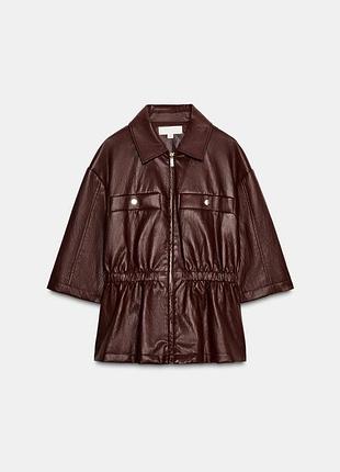 Блейзер под кожу zara