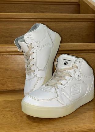 Кросівки хайтопи шкіряні skechers 35 (22 cм) оригінал унісекс