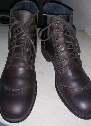 Edc brand vintage style (сша) кожаные коричневые ботинки р.42 (28,5 см)