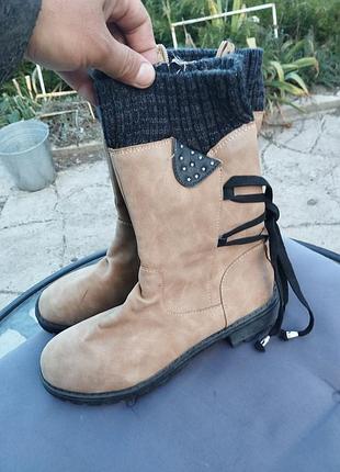 Женские осенние ботинки кожаные
