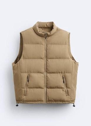Чоловіча бежева безрукавка жилетка zara