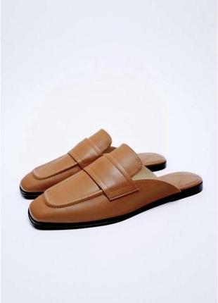 Мюли тапочки лоферы zara
