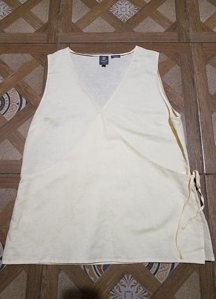 Manor женская блуза без рукавов льняная