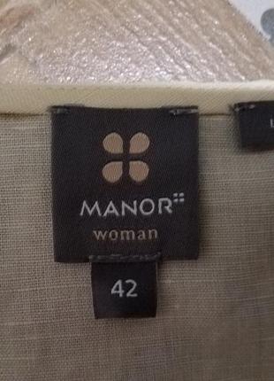 Manor женская блуза без рукавов льняная3 фото