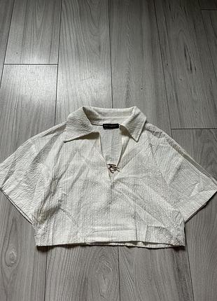 Топ футболка блуза вільний з вирізом коміром