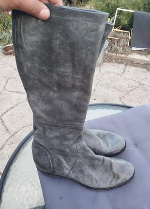 Кожаные женские сапожки