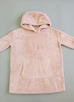 Флісова пухнаста худі-халат, кенгурушка george