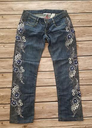 Джинсы tally weijl, джинсы с камнями, женские брюки джинсовые, брюки tally weijl, джинсы