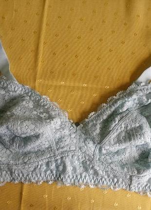 Бюстгалтер трикотажный мягкий с кружевом f&amp;f 90d