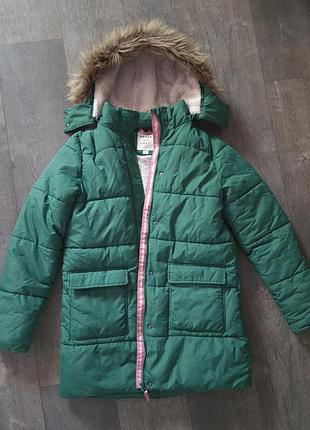 Длинная куртка пальто mini boden зима на 13-14роков