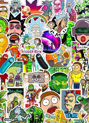 Наклейки стикеры год и морти rick and morty набор 20 штук
