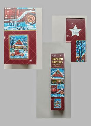 🎀 алмазна картина ( без підрамника ) новорічна тематика , розмір 30*40 см
має 15000 стразіків