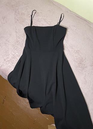 Чорна сукня міді сарафан