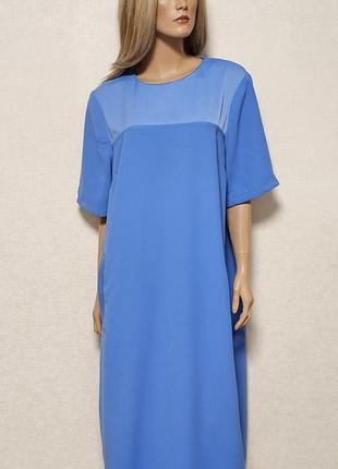 Новое длинное платье голубого цвета с карманами, next, 20uk