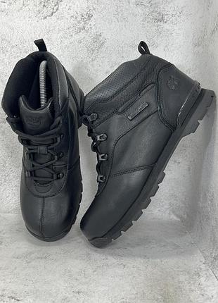 Підліткові шкіряні чорні черевики timberland splitrock