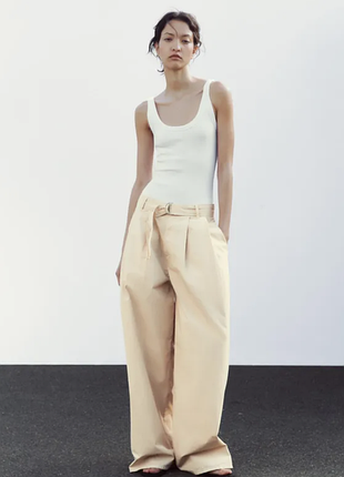 Стильні широкі брюки з паском 6929/013/727 zara