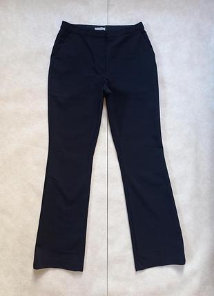 Брендовые черные штаны брюки клеш с высокой талией на высокий рост h&m, 12 размер.
