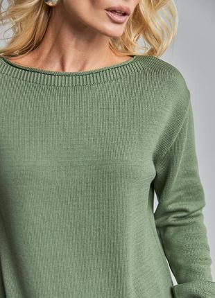 Джемпер із акцентною горловиною "човник" 42-52 р.👽🐗🐱