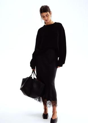 Кашемировый свитер оверсайз h&m premium