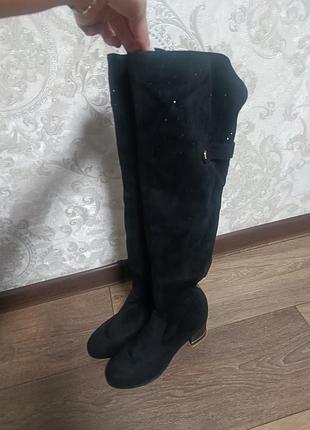 Сапоги женские натуральная замша.