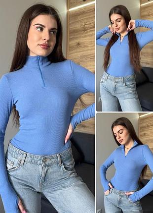 З начісом ♥️ боді-лонгслив з горловиною, рубчик