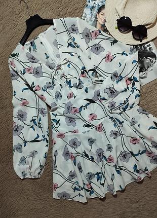 Красивое цветочное платье с объемными рукавами/платье/ сарафан