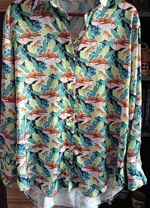 Яскрава трендова сорочка, р. 48-50