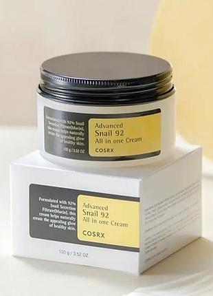 Багатофункціональний крем зі слизом равлика cosrx advanced snail 92 all in one cream 100g