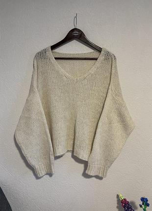 Напівпрозорий светр з додаванням вовни