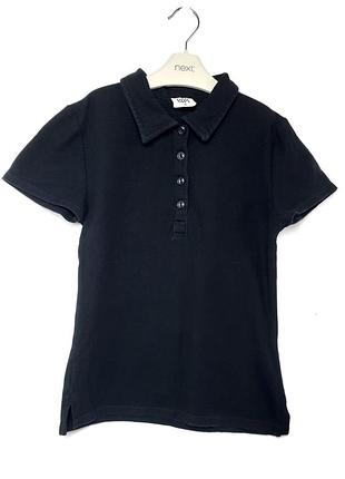 Класична дитяча футболка-поло bay, чорна, 100% котон, розмір s (10/38)