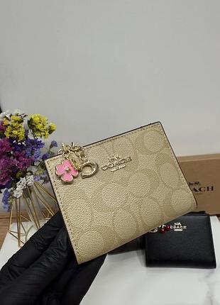Гаманець коач чорний коричневий рожевий в наявності ✅ брілочок у подарунок