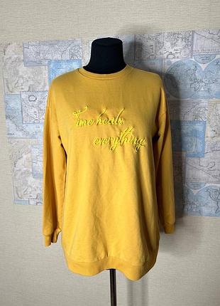 Родовжений гірчичний жіночий світшот