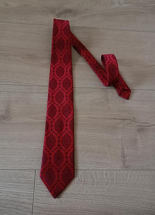 Галстук с красивым принтом/ галстук trevira/галстук