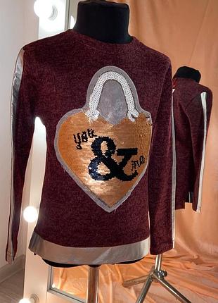 Кофтинка тепла  розмір: 122 128 ціна-180