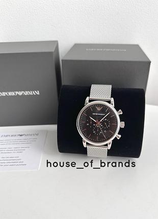 Emporio armani luigi chronograph ar11429 чоловічий брендовий наручний годинник хронограф армані оригінал на подарунок чоловіку хлопцю мужские часы