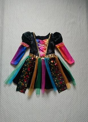 Карнавальное платье на хеллоуин halloween rainbow witch