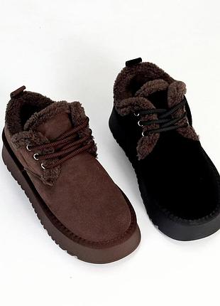 Короткі уггі на шнурівці жіночі