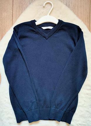 Тонкий базовый хлопковый свитер от m&amp;s для мальчика 5-6 лет, ростом 110-116 см