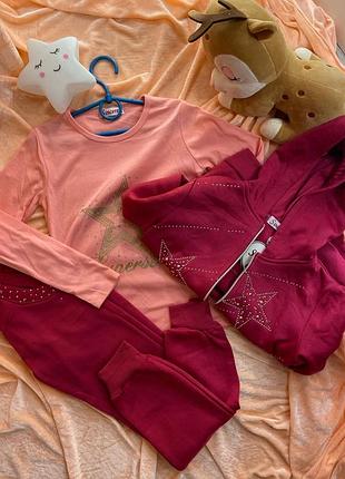 Спортивний костюм трійка, дуже теплий розмір: 122 140 146 ціна-350