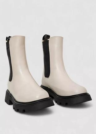 Зимові теплі жіночі чоботи челсі