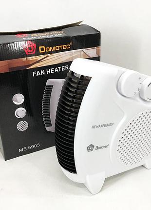Тепловентилятор domotec ms-5903 2в1, ветродуйка обігрівач, електрична дуйка, тепловентилятор дуйка