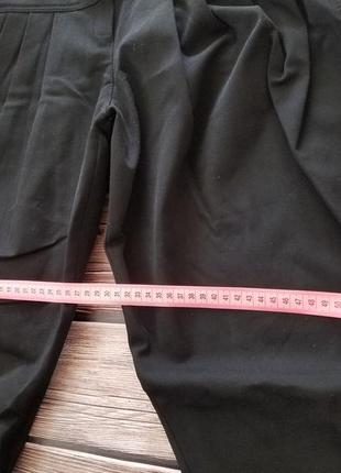 Штани з матнею, спеціально широкі у верхній частині, чорні брюки жіночі, штани чорні9 фото
