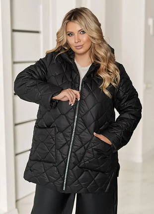 Куртка зимняя женская плащевка + 200силикон 42-44, 46-48, 50-52   2plgu774-1205aве