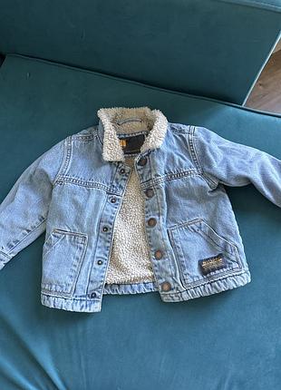 Джинсова куртка next з утепленням
