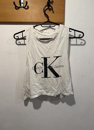 Топ calvin klein білий xs-m
