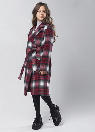 Стильне жіноче пальто в клітинку ✨