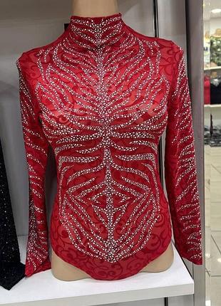 Сексуальні жіночі боді в стразах з рукавами. виробник туреччина