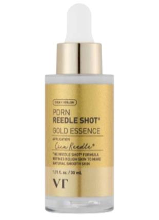 Укрепляющая эссенция с микро-голками, pdrn и золотом vt cosmetics pdrn reedle shot gold essence, 30 мл